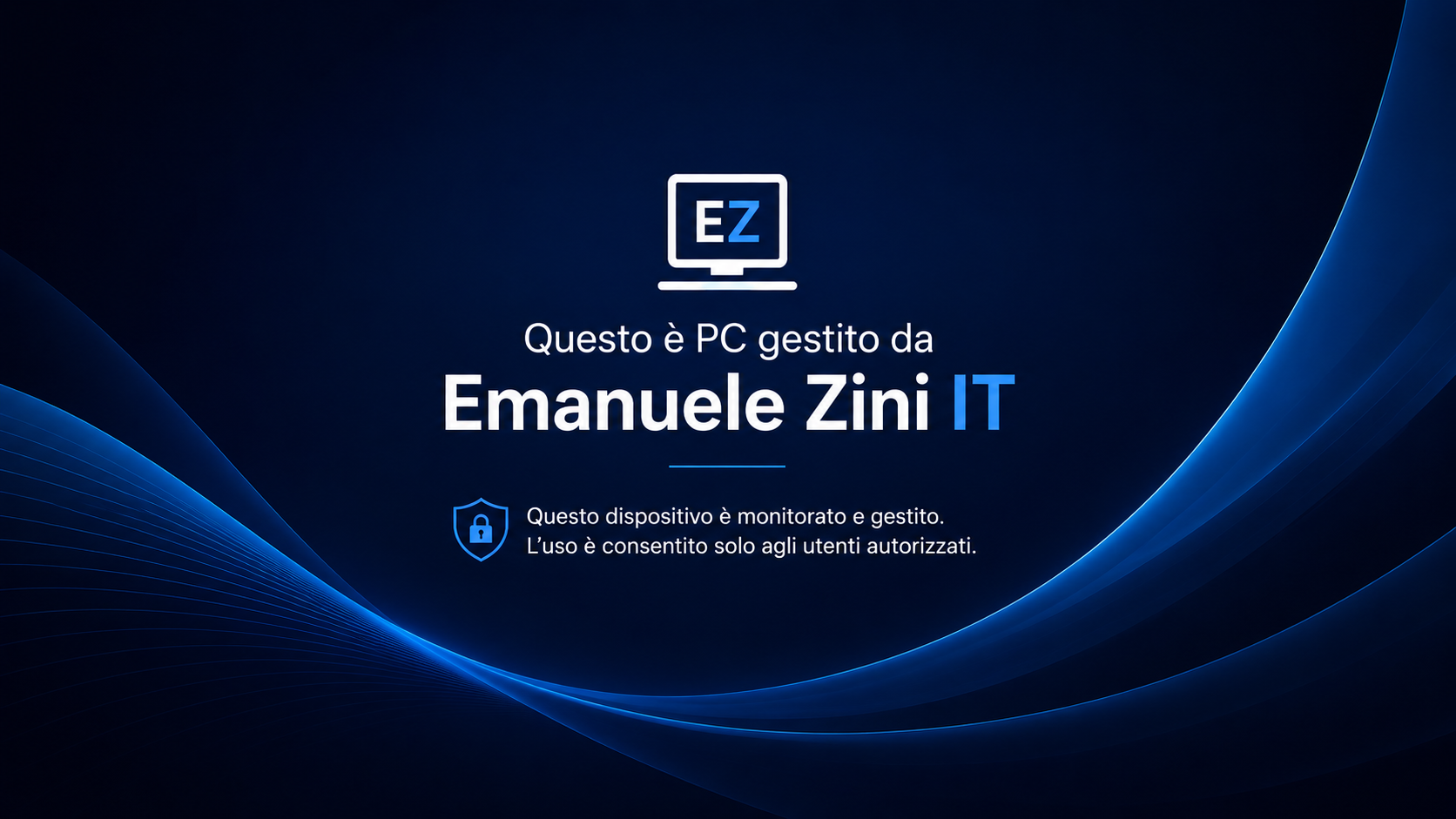 Schermata di un PC gestito da Emanuele Zini IT